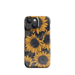 Sunflower Black Phone case for iPhone