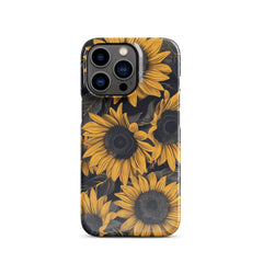 Sunflower Black Phone case for iPhone