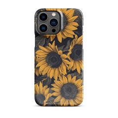 Sunflower Black Phone case for iPhone