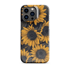 Sunflower Black Phone case for iPhone