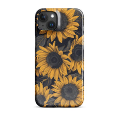 Sunflower Black Phone case for iPhone
