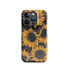 Sunflower Black Phone case for iPhone