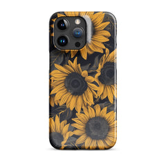 Sunflower Black Phone case for iPhone