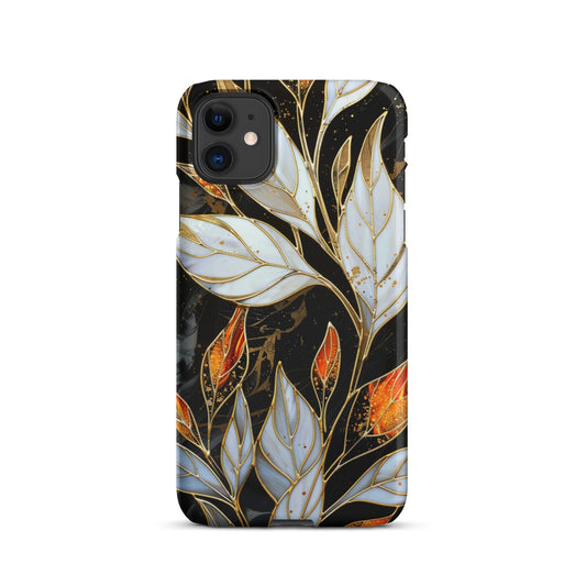 Stained Galss Leaves Phone case for iPhone