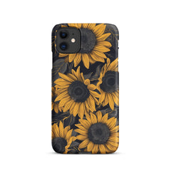 Sunflower Black Phone case for iPhone