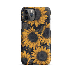 Sunflower Black Phone case for iPhone