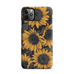 Sunflower Black Phone case for iPhone
