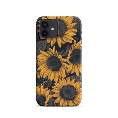 Sunflower Black Phone case for iPhone