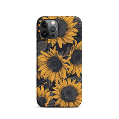 Sunflower Black Phone case for iPhone