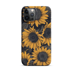 Sunflower Black Phone case for iPhone