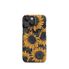 Sunflower Black Phone case for iPhone