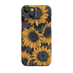 Sunflower Black Phone case for iPhone