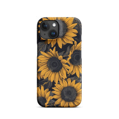 Sunflower Black Phone case for iPhone