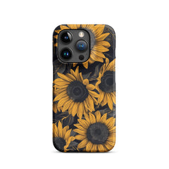 Sunflower Black Phone case for iPhone