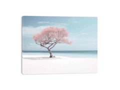Silver Beach Art Canvas Art Print