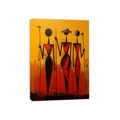 African Precisionist Art Canvas Art Print