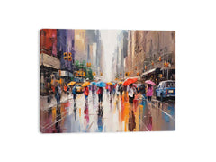 Umbrellas In New York Art Canvas Art Print