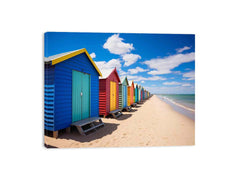 Beach Huts Melbourne Australia Canvas Art Print