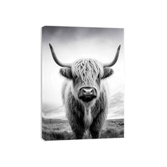 Highland Cow Canvas Art Print Painting
