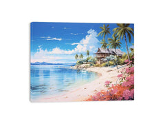 Beach Home Art Canvas Art Print