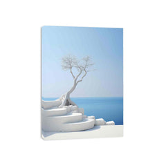 White Steps Print Canvas Art Print