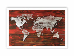 Map World  Canvas Art Print