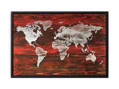Map World  Canvas Art Print