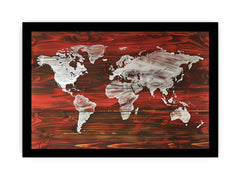 Map World  Canvas Art Print