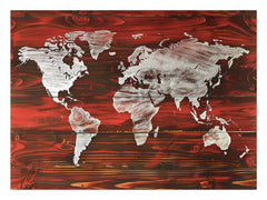 Map World  Canvas Art Print