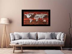 Map World  Canvas Art Print