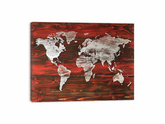 Map World  Canvas Art Print