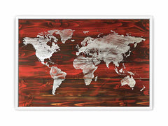 Map World  Canvas Art Print