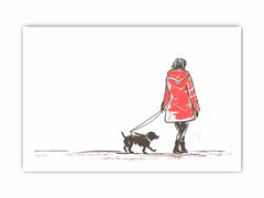 Walk With  Dog Canvas Art Print