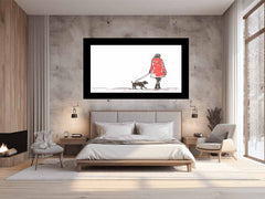 Walk With  Dog Canvas Art Print