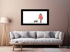 Walk With  Dog Canvas Art Print
