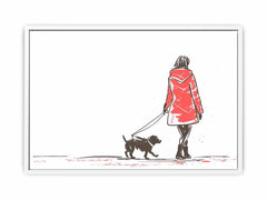 Walk With  Dog Canvas Art Print