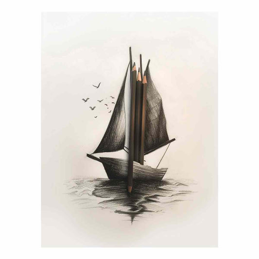 Saling Boat  Art Canvas Art Print