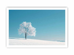 Winter Snow Tree Photography Art   Canvas Art Print