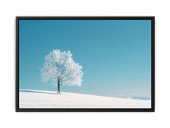 Winter Snow Tree Photography Art   Canvas Art Print