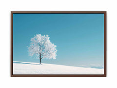 Winter Snow Tree Photography Art   Canvas Art Print