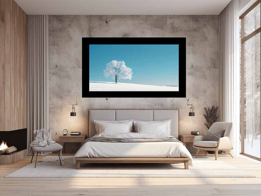 Winter Snow Tree Photography Art   Canvas Art Print