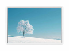 Winter Snow Tree Photography Art   Canvas Art Print