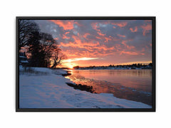 River  Sunset  Canvas Art Print