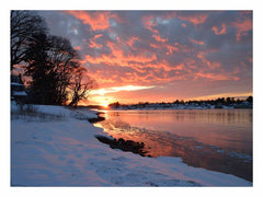 River  Sunset  Canvas Art Print