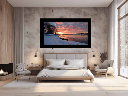 River  Sunset  Canvas Art Print