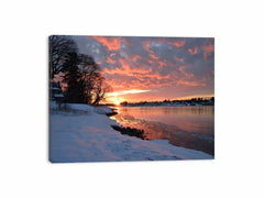 River  Sunset  Canvas Art Print
