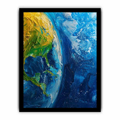 Blue Mother Earth painting  Canvas Art Print