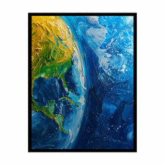 Blue Mother Earth painting  Canvas Art Print