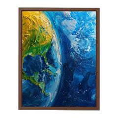 Blue Mother Earth painting  Canvas Art Print
