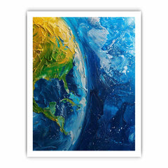 Blue Mother Earth painting  Canvas Art Print